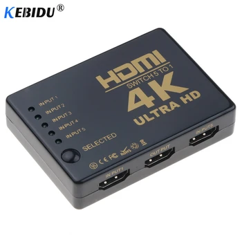 4K*2K HDMI suderinamus Switcher HDTV 1080p 5-Port 3-Port įvesties 1 Selektorių Perjunkite Splitter centras su IR Nuotolinio valdymo 3D PS3 Xbox
