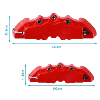 4PCS 3D Raudonas Automobilis Universalus Diskas Stabdžių Suportas Apima Priekyje & Galiniai Stabdžių Sistemos Priedų Rinkinys, Skirtas BMW x5 e70 
