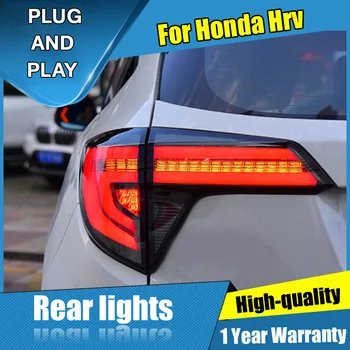 4PCS Automobilių Stilius Honda vezel Žibintai-2018 už vezel LED Uodega Lempos+Posūkio Signalo+Stabdžiu+Atvirkštinės LED šviesos