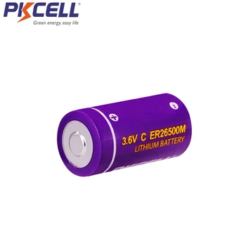 4PCS PKCELL ER26500M 3,6 V 6500MAH C dydžio Li-SOCl2 (Maitinimo Tipo) ER26500 Ličio Baterijas pakeisti C DYDŽIO baterija