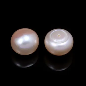 4pcs Rožinės spalvos Apvalių Perlų Auskarai Granulių Natūralių Gėlavandenių Perlų už Karoliai, Apyrankės Juvelyrikos Priėmimo 