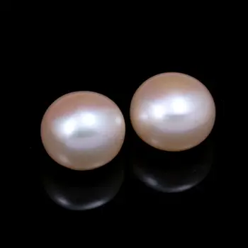 4pcs Rožinės spalvos Apvalių Perlų Auskarai Granulių Natūralių Gėlavandenių Perlų už Karoliai, Apyrankės Juvelyrikos Priėmimo 