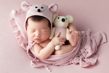 4pcs/set Naujagimių Fotografijos Rekvizitai Kūdikių Pelės Wrap Nustatyti,Gyvūnų Baby Wrap fotostudija Baby Šaudymo Reikmenys