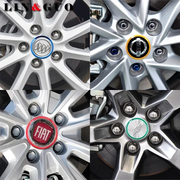 4pcs Universaliųjų Automobilių ratų stebulės dekoratyvinis žiedas aliuminio lydinio Spalvinga Ratu lipdukai LEXUS RX300 RX330 RX350 automobilių stilius