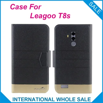 5 Spalvų Originalus! Leagoo T8s Atveju Aukštos Kokybės Flip Ultra-plonas Prabangus Odinis Apsauginis Atveju Leagoo T8s Padengti Telefono