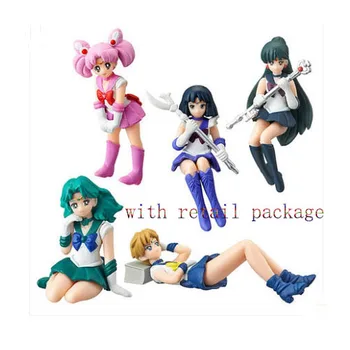 5 vnt./set 5 cm Bisyoujyo Senshi Sailor Moon 2 suvenyrų 20-metį graži mergina PVC Veiksmų Skaičiai Anime modelis Žaislai