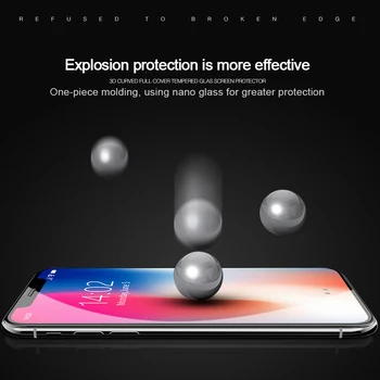 50 Vnt 0,25 mm 3D Pilnas draudimas Apsaugos Grūdintas Stiklas iPhone 11 Pro Xs Max X Xr SE 2020 m. 8 7 6 6s Plius Screen Protector Stiklo