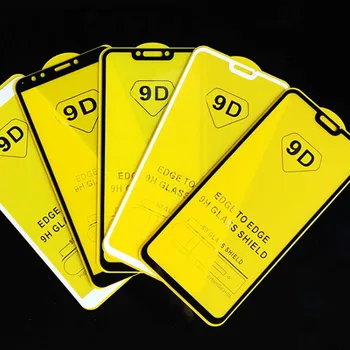 50Pcs 9D Visiškai Padengti Grūdinto Stiklo Huawei P10 P20 Pro 30 Lite Ekrano apsaugos Mate 10 Pro 10 Lite Garbę 7X Saugos Filmas
