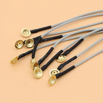 50pcs EEG/AEEG din 1,5 MM plug kabelio ir Auksu vario bžūp Elektrodas EEG priemonė ,1.5 m laidas,2.0 mm, Minkštos TPU kabelis