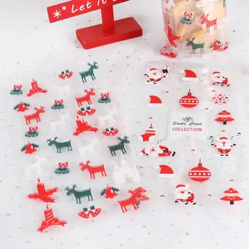 50Pcs Kalėdų Slapukas Pakavimo Plastikiniai Maišeliai Kalėdų Celofano Šalies Maišus Saldainių Maišelį Kalėdų Dekoracijas namams Kalėdų Dovana