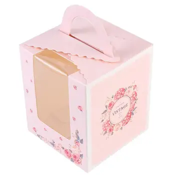 50Pcs Nešiojamų bendro Dizaino Torto Dėžės, Popieriaus Cupcake Pakavimo Dėžutė Šalies Prekių