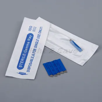50pcs Tatuiruotė Antakių Adatos blue blade 16/17/21 pin adatos Makiažas Vadovas Antakių 3D Siuvinėjimo Microblading Pen Mašina