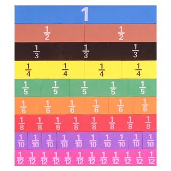 51Pcs Magnetinio Vaivorykštė Frakcija Plytelės Montessori Anksti Švietimo Matematikos Žaislai Vaikams, Vaikams To ir Atimties Mokymosi