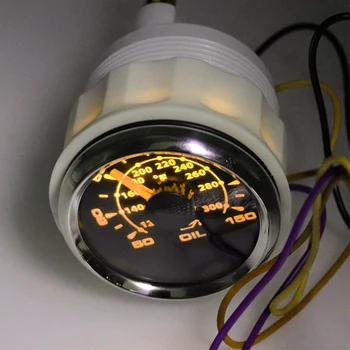 52mm Valtis Automobilių Skaitmeninis temperatūros indikatorius metrų Temp Jutiklio Montavimo Rinkinys, DC 12V~24V su 8 spalvų šviesos