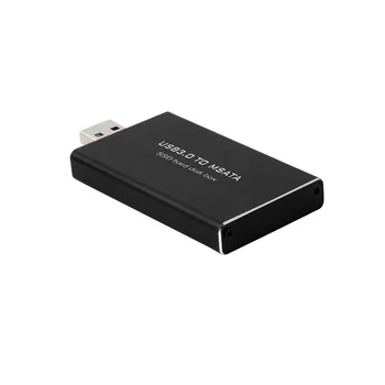 5Gbps USB 3.0 mSATA SSD Talpyklos USB3.0 mini-SATA Kietojo Disko adapteris M2 SSD Išorinis HDD Mobile Dėžutę
