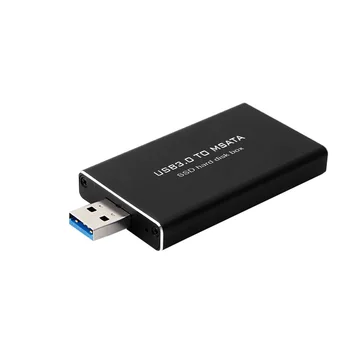 5Gbps USB 3.0 mSATA SSD Talpyklos USB3.0 mini-SATA Kietojo Disko adapteris M2 SSD Išorinis HDD Mobile Dėžutę