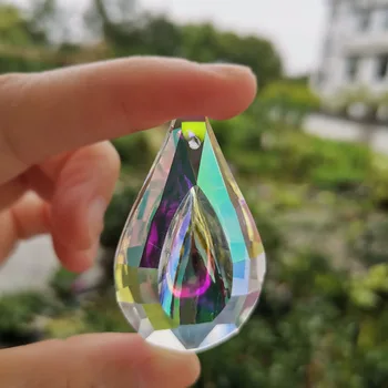 5vnt 38mm Rainbow Crystal Prism Kabinti Suncatcher Pakabukas Šviestuvo Dalys, Lempos, Granules, Grandinės Reikmenys, Namų Vestuvių Dekoravimas