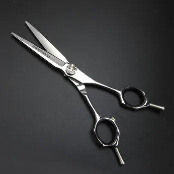 6.0 colių juoda, plaukų kirpimo žirklės pažangi dviguba rankena salonas esminius žirklės sukurti stilingą formą greitai sumažinti plaukų
