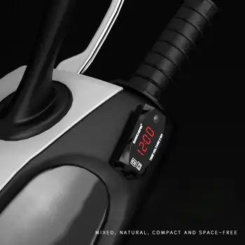 6 V-30 V 2-in-1 LED Voltmeter Motociklo Elektrinių Transporto priemonių Laikrodis Multi-funkcija Su Skaitmeniniu Ekranu