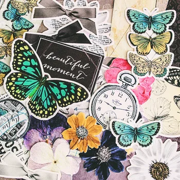 60 VNT Gražus drugelis Lipdukai Amatų Ir Scrapbooking lipdukų knyga Studentų etiketės, Dekoratyvinis lipdukas vaikams, žaislai