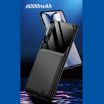6000mAh Nešiojamų Baterijų Kroviklis Atvejais Xiaomi Mi 10 Baterija Atveju Galios Banko Akumuliatoriaus Dangtelis Xiaomi Mi 10 Pro