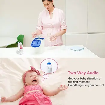 601 video baby monitor 2.0 colių LCD vb601 kūdikio stebėjimo ir SPINDULIŲ Naktinio Matymo Lopšines Temperatūra Stebėti