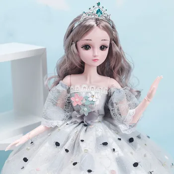 60cm /45cm gražus princesė lėlės suknelė drabužius 1/3 BJD doll 20 bendroji gražus golden princess plaukų naujas dovana mergaitė