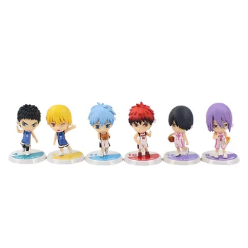 6pcs/daug 7cm Anime Kuroko Krepšinio Kuroko no Basuke Edition PVC Veiksmų Skaičius Krepšelį Kolekcines Modelis Žaislas, Lėlė