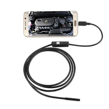7.0 mm Endoskopą Kamera HD USB Endoskopą Su 6 LED 1/1.5/2/3.5/5M Minkštas Kabelis atsparus Vandeniui Tikrinimo Borescope Android PC