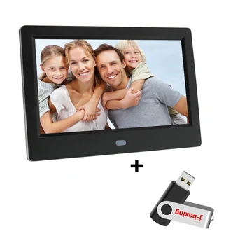 7 Colių HD Skaitmeninis Foto Rėmelis 1024x600 HD Ultra-Plonas Elektroninį Nuotraukų Albumą LCD Foto Rėmelis su 32GB USB Flash Drive, Black