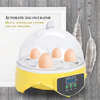 7 Kiaušiniai Talpa Vištos Kiaušinių Inkubatorius Paukščių Kiaušinių Stovas Dėklas Automatinė Pažangios Kontrolės Putpelių Papūga Inkubacijos Priemonė, EU Plug