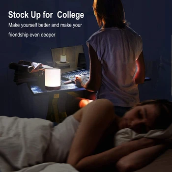 7 Spalvų LED Nakties Šviesos staliukas Lempos šviesos srautą galima reguliuoti Dovana Žiburių Paliesti, Paglostyti USB Įkrovimo Vaikų Miegamasis Lempos Atostogų Apdaila