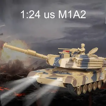 778-1 Modeliavimo 1:24 M1A2 RC tankai Vikšriniai Nuotolinio Valdymo Žaislai Automobilių, Sunkiųjų Mašinų Bakai Vaikų Dovanų