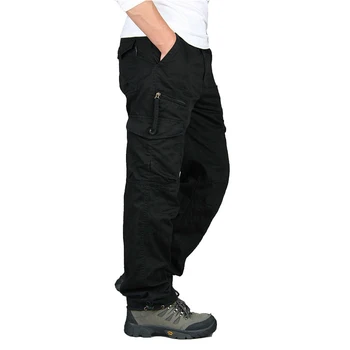 77City Žudikas Krovinių Kelnės Vyrams Outwear Multi-Pocket Karinės Tiesios Kelnės Kombinezonas Kelnės Vyrams Taktinis Poilsiu Male M-3XL