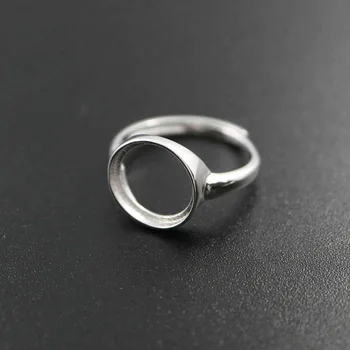 8-15MM turas bezel 925 sterlingas sidabro žiedas nustatyti bezel pagrindinio žiedo dydis skersmuo 18mm PASIDARYK pats reguliuojamas žiedas nustatymas 1212034