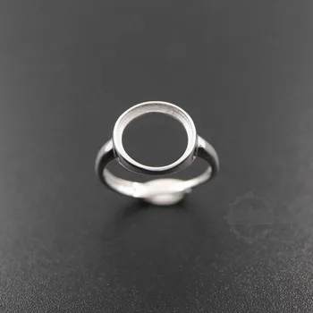 8-15MM turas bezel 925 sterlingas sidabro žiedas nustatyti bezel pagrindinio žiedo dydis skersmuo 18mm PASIDARYK pats reguliuojamas žiedas nustatymas 1212034