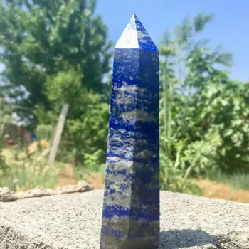 800-1000G Natūrali uoliena Lazuritas Kvarco Kristalo Akmens Taško Gydymo Lazdelė Obeliskas