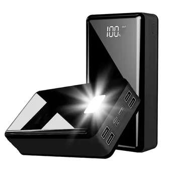 80000mAh Galia Bankas Didelės Talpos LCD PowerBank Išorės Baterija USB Nešiojamas Mobiliojo Telefono Įkroviklis Samsung 