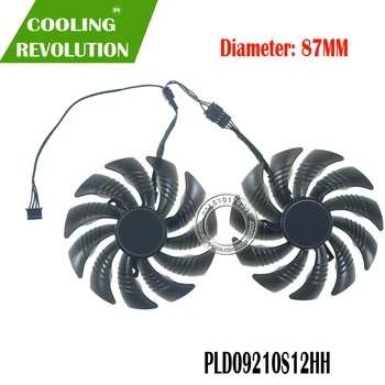 87MM PLD09210S12HH DC12V 0.40 A 4PIN grafika ventiliatorius tinka Gigabyte GTX 1660 Super GV-N1660 OC 6GD