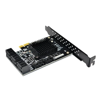 88SE9215 Chip 8 Uostai SATA PCIe 3.0 Išplėtimo Plokštę 
