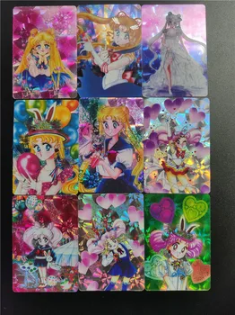 9pcs/set Sailor Moon Pasteable Seksualus Grožio Hobis Kolekcionuojamų Žaidimas Kolekcija Anime Kortelių Limito Seksuali Mergina Nemokamas Pristatymas