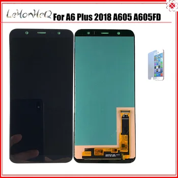 A605 LCD Ekranas Samsung Galaxy A6+ A605 SM-A605F Ekranas touch Screen pakeitimo 