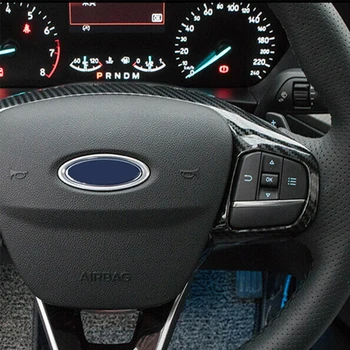 ABS Anglies Pluošto Stiliaus Automobilio Vairo Whell Dangčio Rėmo Apdaila, Automobilių Optikos Reikmenys Ford Focus MK4 2019