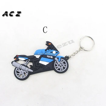 ACZ Motociklo Keychain Minkštos Gumos paketų prižiūrėtojų raktinę Motorcross Motorinių Keychains Kūrybinė Asmenybė Raktų Žiedas Universal Key Chain