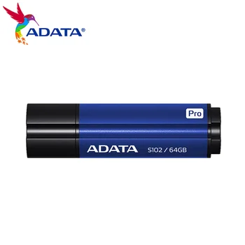 ADATA S102 Pro USB 3.2 Flash Drive 16GB 32GB 64GB Mėlynas Didelės Spartos USB Pendrive Saugojimo laikmenos U Diską, Atminties kortelę memory Stick, Skirtą Kompiuterį