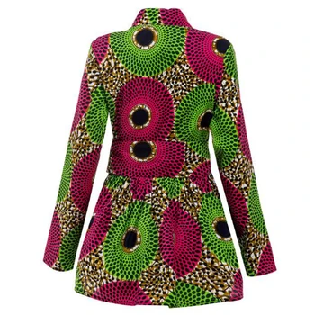 Afrikos drabužiai Moterims Mados ankara striukė vaškas spausdinti aukštos kokybės kailio afrikos spausdinti striukė moterims laisvalaikio drabužiai