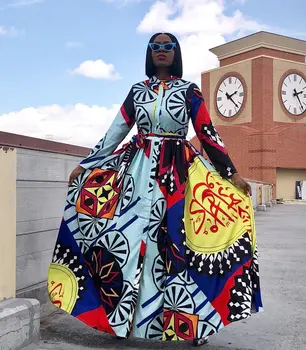 Afrikos Suknelės Moterims Skraiste Africaine Afrikos Drabužių Dashiki Mados Spausdinimo Medžiaga Ilgas, Maxi Suknelė Afrikos Drabužiai