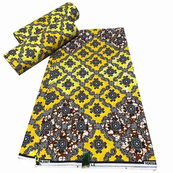 Afrikos vašku, audinys, aukštos kokybės medvilnės vaškas medžiaga geltonasis vaškas spaudinių audiniai moterų suknelė 6yards