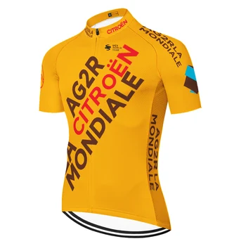 AG2R pro komandos camiseta ciclismo hombre quick dry Kvėpuojantis trumpas rankovės maiot ciclismo hombre vyrų dviračių džersis