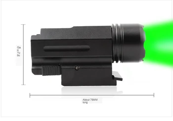 Airsoft Mini Pistoletas Šviesos QD Greitai Nuimti Pistoletas Žibintuvėlis LED Ginklą Taktinis Žibintuvėlis už 20mm Geležinkelių Jautis G2C Glock 17 19 18C
